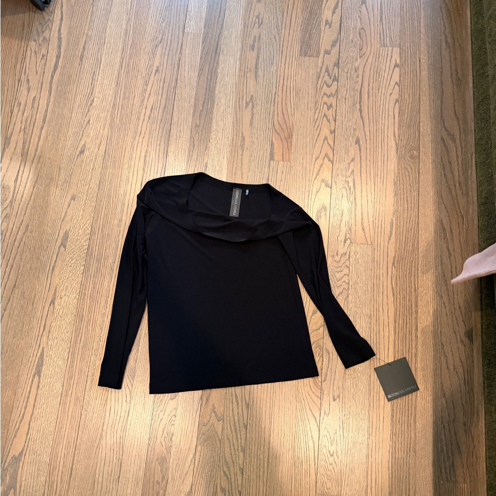 Norma Kamali Black Long Sleeve Top